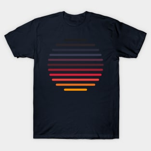 Sun Sunset Gradient Lines T-Shirt